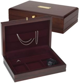 Mens Mahogany Valet Box/Jewelry Chest by Reed and Barton New