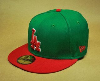 New Era 59Fifty Baseball Cap Los Angeles Dodgers Throwback Hat Green 