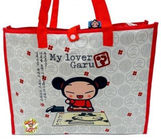 Pucca Sweetheart Big Shopper PVC Basic Fun Red White Shoulder Bag 