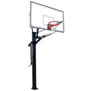 Powerhouse 672 in Ground Basketball Hoop with 72 inch Glass Backboard 