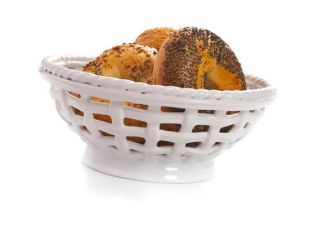 White Basket (we dropped these bagels on the floor, then we ate them 