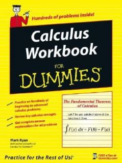 Calculus Workbook for Dummies by Mark Ryan 2005, Paperback
