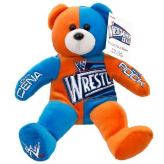 WWE Wrestlemania 28 Beanie Bear Limited Edition 1 Of 3500 Rock VS Cena 