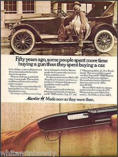 1973 MARLIN Model 120 Pump SHOTGUN Photo AD Print Advertising