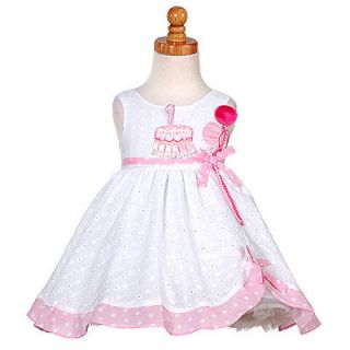 Newly listed White Pink Balloon 1st Birthday Dress Baby Girl 12M