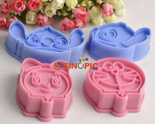 4pcs Doraemon/Stitch Cookie Cutter Fondant Cake Sugar Crafts Mold 