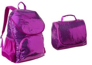 Gap Kids NWT Senior Purple Magic Sequin Sparkle Backpack Lunchbox 