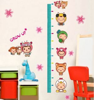 Newly listed A Cute Kids Growth Height Chart Measure Wall Sticker 