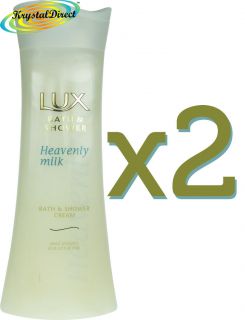 2x lux bath soap shower gel cream heavenly milk 750ml