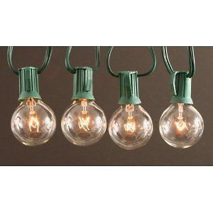 Clear Globe String Lights Set of 25 G40 Bulbs Indoor / Outdoor BRAND 
