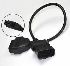OBD2 Female Connnector to OPEL 10 PIN Cable OP COM Tech 2