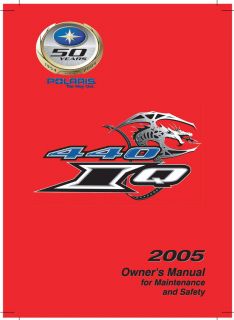polaris snowmobile owners manual 440 iq 2005 