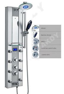 New Bathroom Aluminum Thermostatic Tower With 8 Jets Massage Shower 