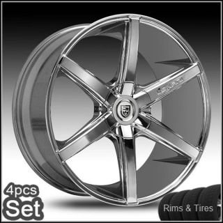 24 Lexani R SIX Wheels and Tires 5,6Lug Rims for Escalade,Tahoe,Chevy 