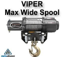 VIPER Max 4000lb UTV Wide Spool Winch & Custom Mount for Yamaha Rhino
