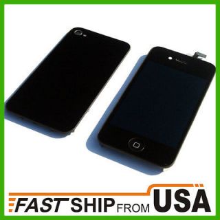 AT&T GSM Iphone 4 LCD Screen Touch Digitizer Assembly Back Cover 