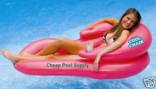 swimline cool chair inflatable pool patio lounge pink  28 