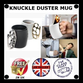 Knuckle Duster Mug Fisticup handle coffee tea Novelty Boss gift 