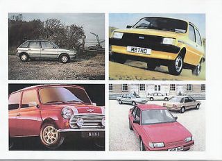 PARTS CATALOGUE ROVER MINI METRO MAESTRO MONTEGO 200 400 800 pre1998 