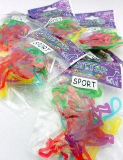   Bags Glitter Colored Wristbands Fun Kids Memory Bands Rubber Number