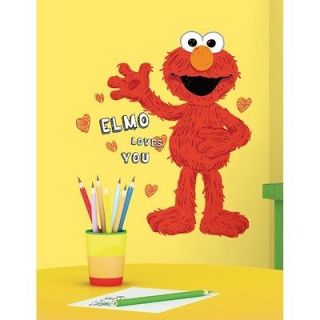 New Large ELMO LOVES YOU WALL DECALS Sesame Street Stickers Baby 