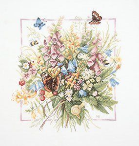 Summer Bouquet   Marjolein Bastin/Lanarte Cross Stitch Kit w/27 Ct 