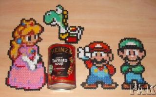Super Mario Brothers Gaming Character Decorations.Ha​ma Bead Designs 