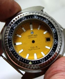 certina 1000m diver orange dial for parts project from israel