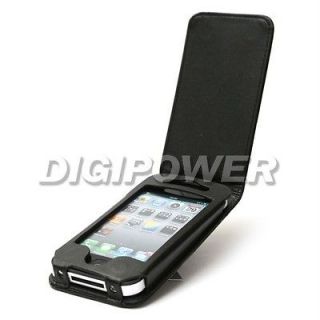 Newly listed BLACK LEATHER FLIP CASE COVER SKIN FOR IPHONE 4 4G 4S