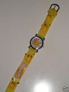 yellow 3d pokemon pikachu quartz wrist watch from hong kong