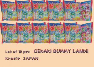 Kracie / Popin Cookin / OEKAKI GUMMY LAND 10 pcs / DIY Gummy Candy 