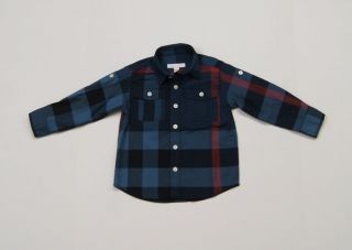 BURBERRY CHILDREN Boys Blue Carbon Check Shirts size 4Y NEW NWT