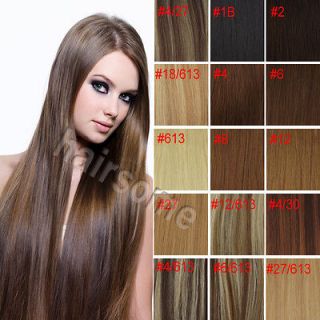 15 30 Clip In Human Hair Extensions Real Human Hair Any Colors 70g 