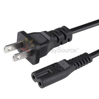 US 2 Prong Port AC Power Cord/Cable for Laptop Chargers PS2 PS3 Slim