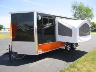 united 7x16 enclosed motorcycle trailer w camper feature alum wheels