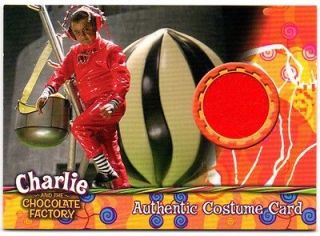 CHARLIE CHOCOLATE FACTORY OOMPA LOOMPA RED COSTUME CARD 2005 ARTBOX