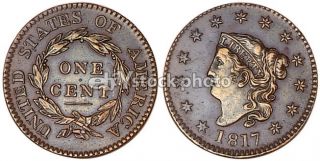 1817, Coronet Cent