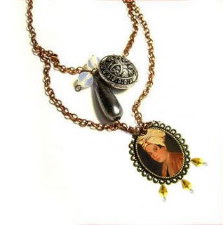 marie laveau voodoo queen art charm necklace from hong kong