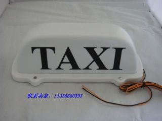 New TAXI CAB ROOF TOP ILLUMINATED SIGN WHITE LIGHT Magnetic