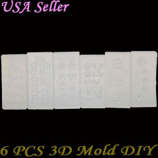 PCS 3D Acrylic Nail Art Mold DIY Design Different Styles 41#
