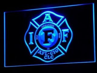 Newly listed b255 b Fire Rescue IAFF FireFighters NR Neon Light Sign