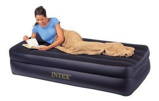 Intex Twin Pillow Rest Raised Air Bed Inflatable Airbed Mattress with 