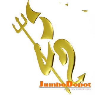 Golden Devil Decal Trunk Hood Tail Gate Door Logo Emblem Badge Sticker 