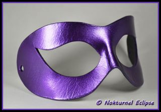 Arkham Asylum Harley Quinn Black & Purple Leather Mask Batman Super 