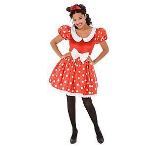 ADULT~16/18 (XL)~MiNNiE MoUsE~COSTUME+​EARS+RED BOW+WHITE GLOVES~NWT 