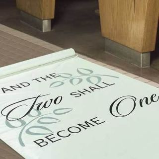 two shall become one 100 long wedding aisle runners time