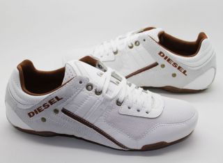 NIB DIESEL Brand Mens Korbin II Tracker White M Robe Fashion Shoes 
