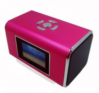 Portable Pink Speakers For /mp4 Player with SD Card slot FM Radio 