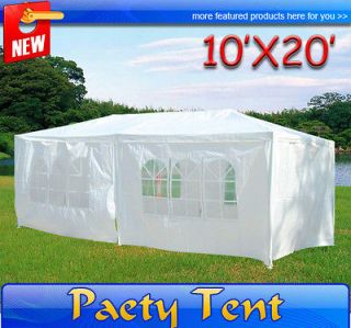 New 10x20 White Outdoor Garden Wedding Party Tent Canopy With 4 Side 