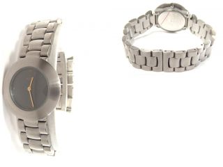 NOS ALFEX ANTI ALLERGIC GRAY DIAL STAINLESS STEEL MID SIZE WATCH 
